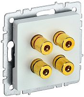 Розетка аудио без рамки IEK Brite РА10-БрЖ 4-м. жемчуг картинка